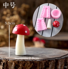 Khuôn Silicon - Rau Củ - Nấm 3 Mảnh 5.5cm
