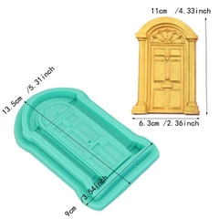 Khuôn Silicon - Cánh Cửa - Cao Đá 13.5cm Viền