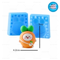 Khuôn Silicon - Rau Củ - Cà Rốt 2 Mảnh 5cm