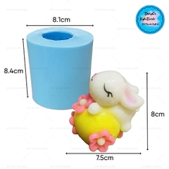 Khuôn Silicon - Động Vật - Con Thỏ Ôm Trăng 8cm