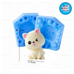 Khuôn Silicon - Mèo - 2 Mảnh  6.2cm