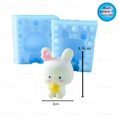Khuôn Silicon - Động Vật - Con Thỏ Sao 2 Mảnh 4.8cm