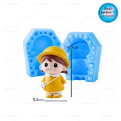 Khuôn Silicon - Em Bé - Bé Gái #35 2 Mảnh 8.5cm Đeo Giỏ