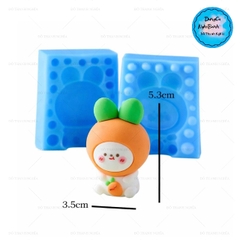 Khuôn Silicon - Rau Củ - Cà Rốt 2 Mảnh 5.3cm