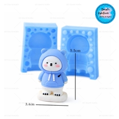 Khuôn Silicon - Động Vật - Gấu Đứng 2 Mảnh 5.5cm