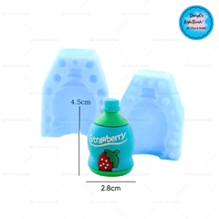 Khuôn Silicon Nước Uống Chai Strawberry 2 Mảnh 4.5cm