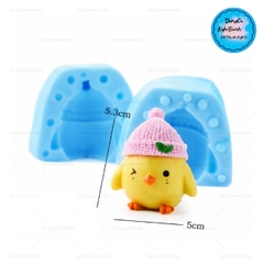 Khuôn Silicon - Động Vật - Con Gà 2 Mảnh 5.3cm Mắt Tròn