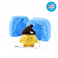 Khuôn Silicon - Động Vật - Con Gà 2 Mảnh 5.3cm Mắt Hí