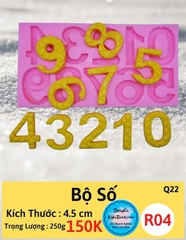 Khuôn Silicon - Số 0-9 - Số 4.5cm R04