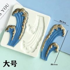 Khuôn Silicon - Biển - Ngọn Sóng 2c - 10.5cm