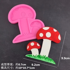 Khuôn Silicon - Rau Củ - Nấm - Lớn Nhỏ 9.2cm Cỏ 2c
