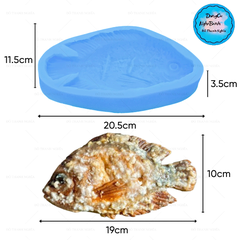 Khuôn Silicon - Món Ăn - Cá Rô Khứa Chiên 19cm