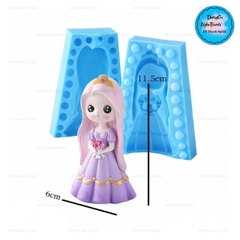 Khuôn Silicon - Em Bé - Công Chúa #7 2 Mảnh 11.5cm