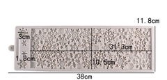 Khuôn Silicon - Viền Mảng Họa Tiết - Hoa Tuyết 31x10cm