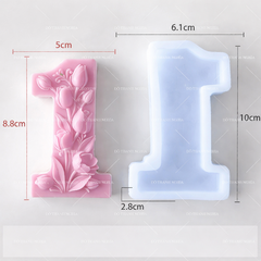 Khuôn Silicon - Số Hoa 0-9 - Số 1