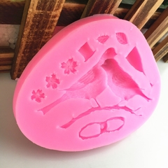 Khuôn Silicon - Động Vật - Chim Cây Lá - 2c