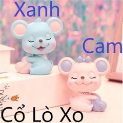 Con Chuột Nhựa - PKD - Cổ Lò Xo - Ngồi Ôm Tim - Xanh