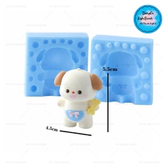 Khuôn Silicon - Động Vật - Gấu Chó Xương 2 Mảnh 5.5cm