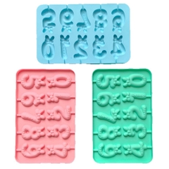 Khuôn Silicon - Số 0-9 - Nơ 5.8cm