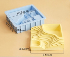 Khuôn Silicon - Đế Bậc Thang Vuông 15cm
