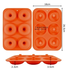 Khuôn Silicon - Donut - Vĩ 7.4cm H3.5 6c