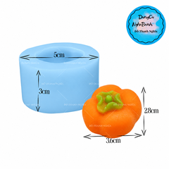 Khuôn Silicon - Trái Cây - Hồng 3.6cm