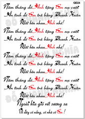 Decal Chủ Đề Gia Đình - GĐ -GĐ24