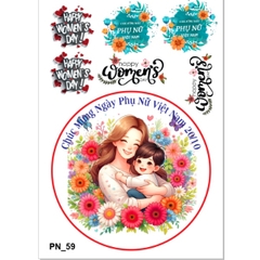 Decal Chủ Đề Phụ Nữ - DPN - DPN59 18cm