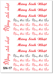 Decal Chủ Đề Sinh Nhật - DSN - DSN17