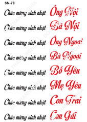 Decal Chủ Đề Sinh Nhật - DSN - DSN78
