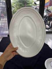 Dĩa Nhựa Oval THH - Sấp 50 Dĩa - 31x22cm Cá