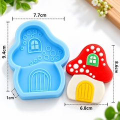 Khuôn Silicon - Rau Củ - Nấm - Ngôi Nhà 8.6cm