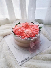 Khuôn Silicon - Mặt Ép Hoa Hồng To 18cm