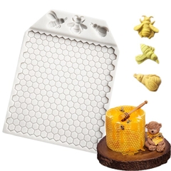 Khuôn Silicon - Viền Mảng 2D - Tổ Ong 13x12cm
