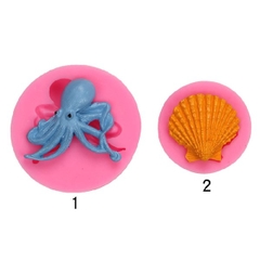 Khuôn Silicon - Biển - Bạch Tuột - 6cm nằm