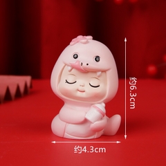 Khuôn Silicon - Động Vật - Con Rắn Nơ Nhỏ Bình Bú 6.3cm