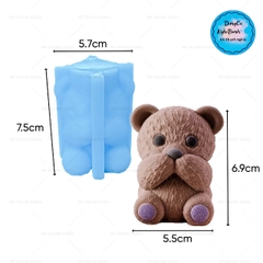 Khuôn Silicon - Động Vật - Gấu Ngồi 6.5cm