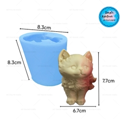 Khuôn Silicon - Động Vật - Mèo Ngồi 7.8cm