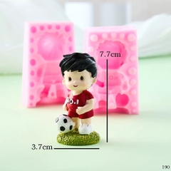 Khuôn Silicon - Cầu Thủ - 2 Mảnh 7.5cm No.1 Bóng