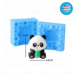 Khuôn Silicon - Động Vật - Gấu Trúc 2 Mảnh Ngồi 5cm