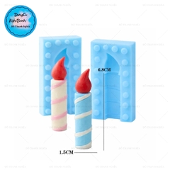 Khuôn Silicon - Noel - Nến Đèn Cầy 2 Mảnh 6.8cm