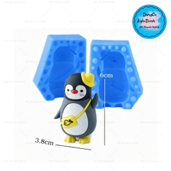 Khuôn Silicon - Động Vật - Chim Cánh Cụt 2 Mảnh Nón 6cm