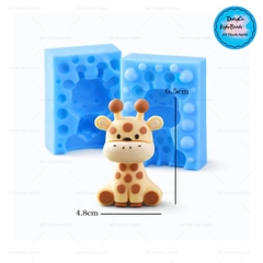 Khuôn Silicon - Động Vật - Con Hươu Cao Cổ 2 Mảnh Ngồi 6.5cm