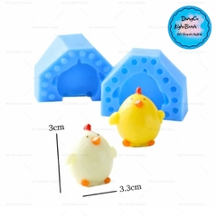 Khuôn Silicon - Động Vật - Con Gà 2 Mảnh 3cm