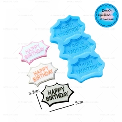 Khuôn Silicon - Chữ Happy - Nhọn 3c 5cm