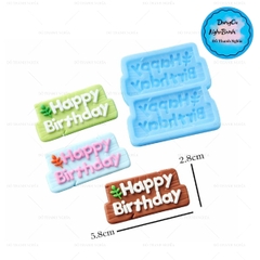 Khuôn Silicon - Chữ Happy - Lá 2c 5.8cm