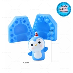 Khuôn Silicon - Động Vật - Chim Cánh Cụt 2 Mảnh 6cm Đội Nón