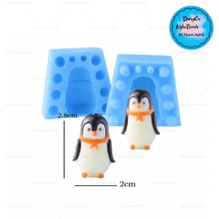 Khuôn Silicon - Động Vật - Chim Cánh Cụt 2 Mảnh 3cm Khăn Thẳng