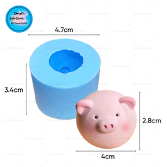 Khuôn Silicon - Động Vật - Heo Tròn 4.5cm
