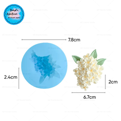 Khuôn Silicon - Chùm Hoa Cúc - Kèm Lá 7.8cm